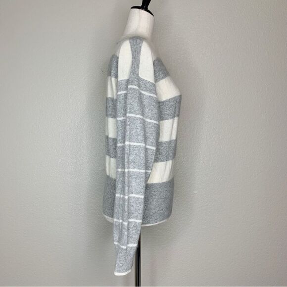 Liz Claiborne Collection Lambswool Angora Rabbit Blend Striped Sweater - Picture 6 of 11